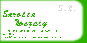 sarolta noszaly business card